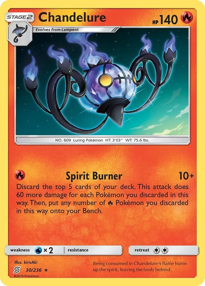 Chandelure card front