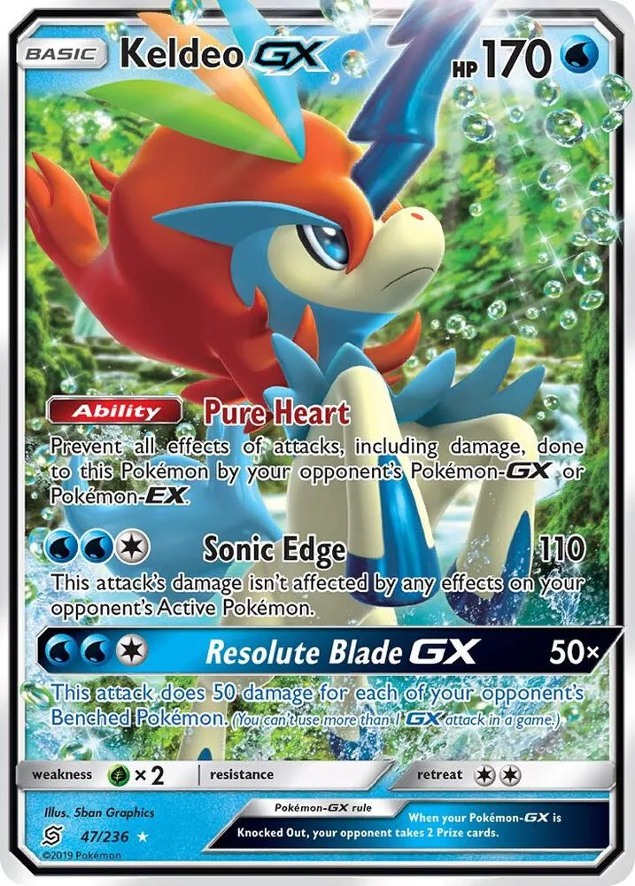 Keldeo GX card front