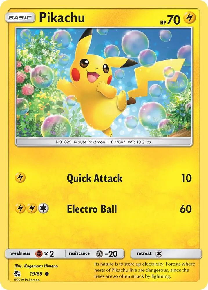 Pikachu card front