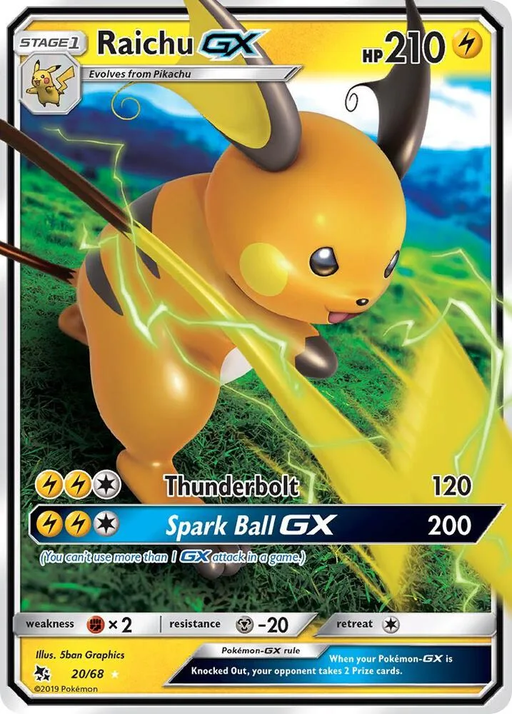 Raichu GX card front
