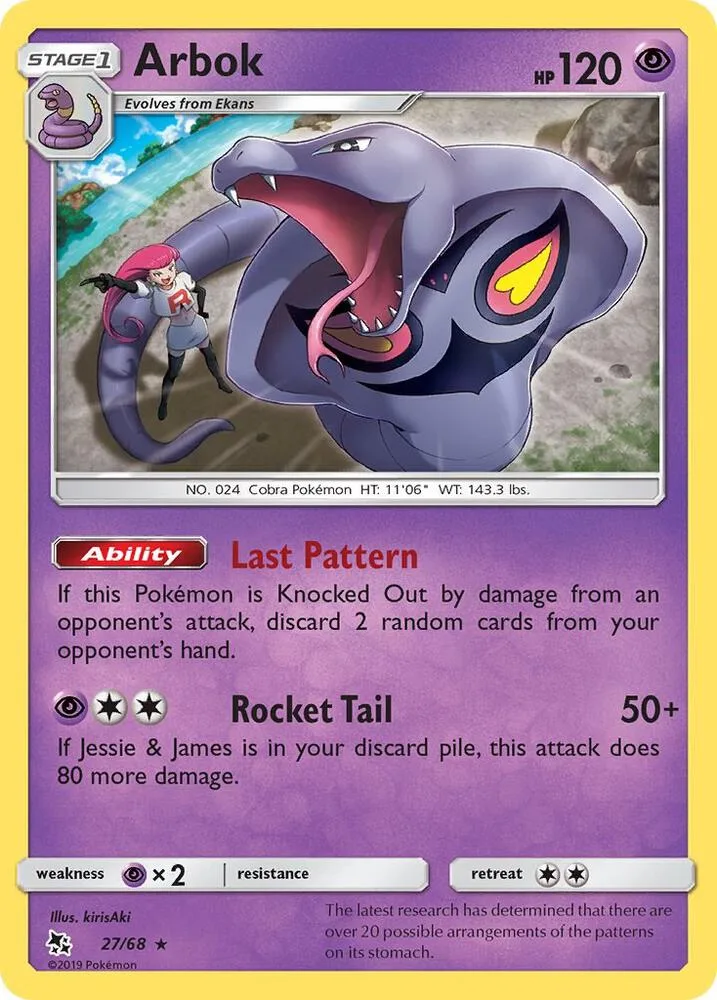 Arbok card front