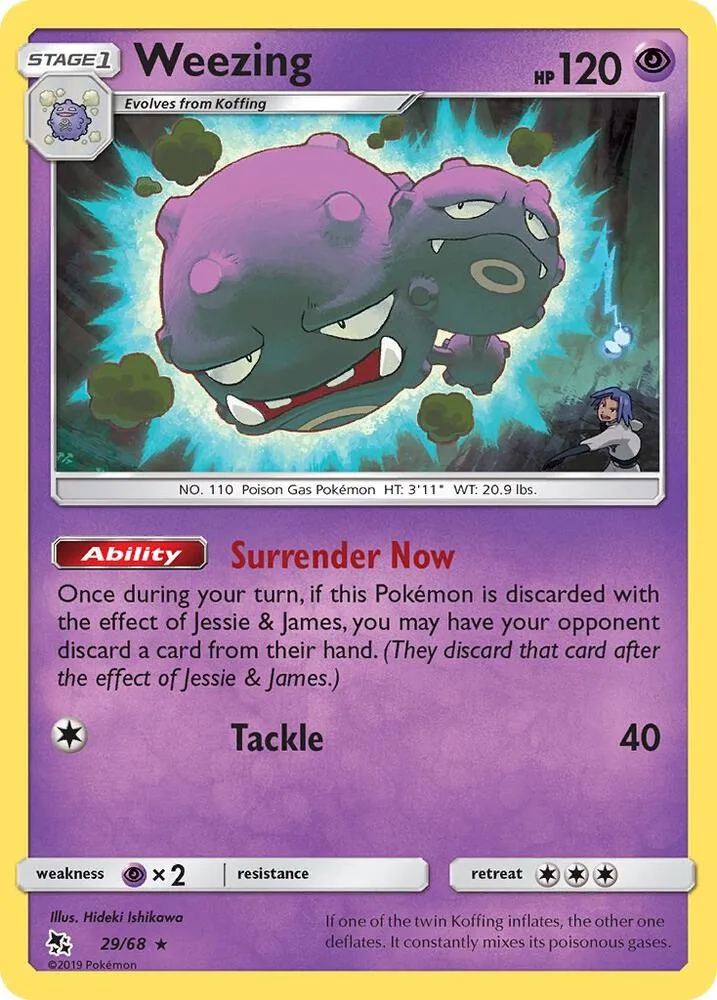 Weezing card front