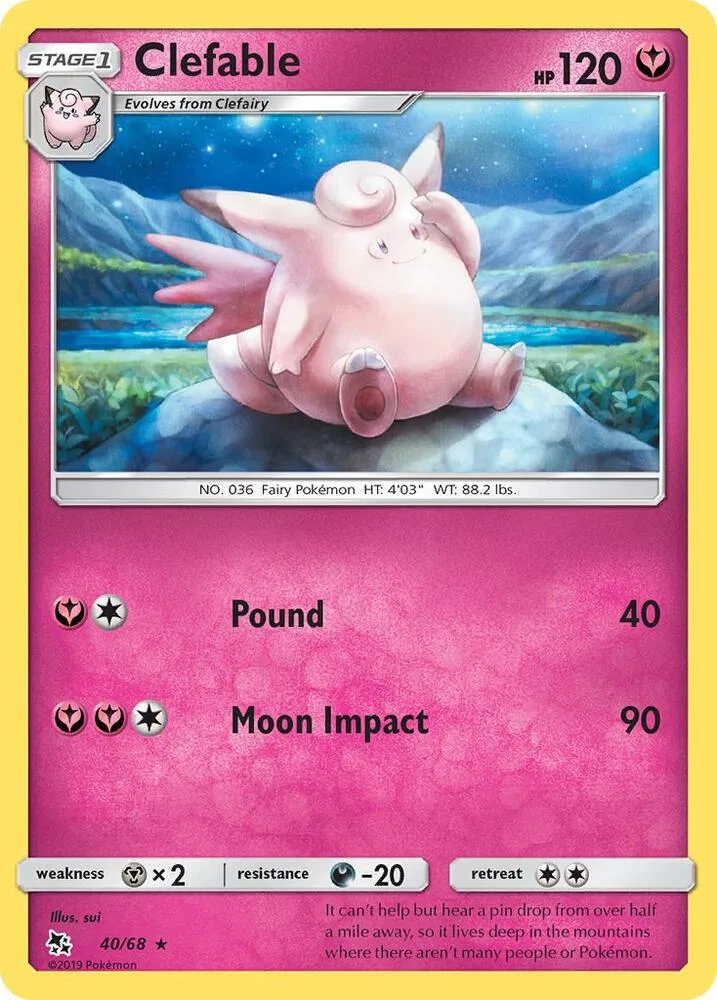 Clefable card front