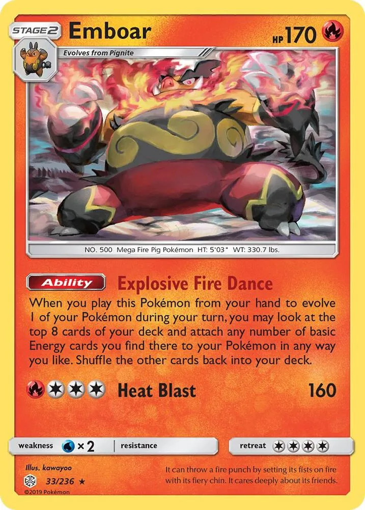 Emboar card front