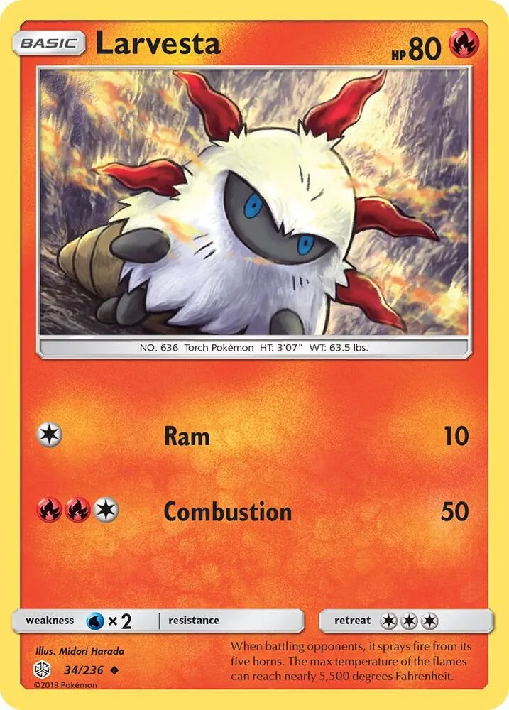 Larvesta card front