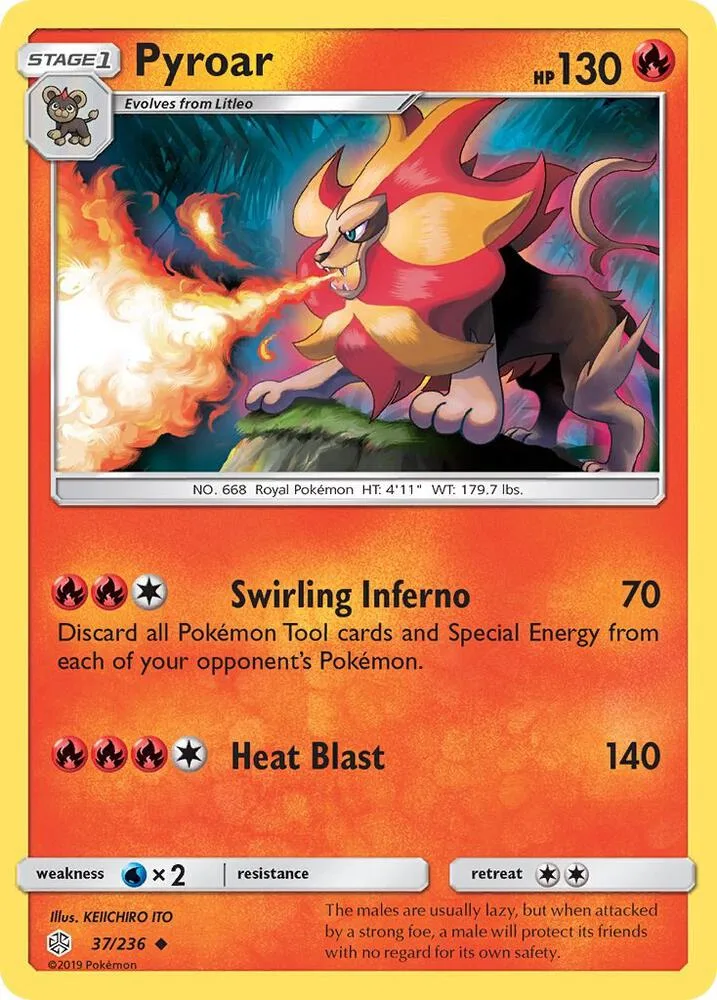 Pyroar card front