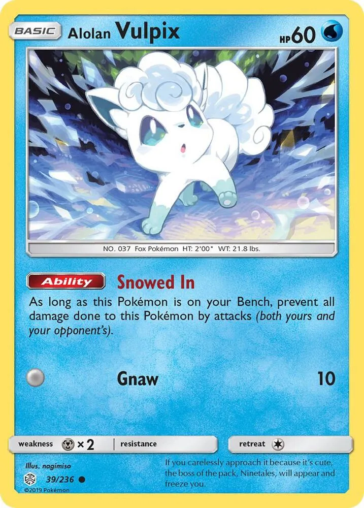 Alolan Vulpix card front