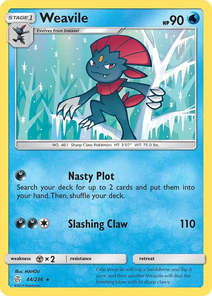 Weavile card front