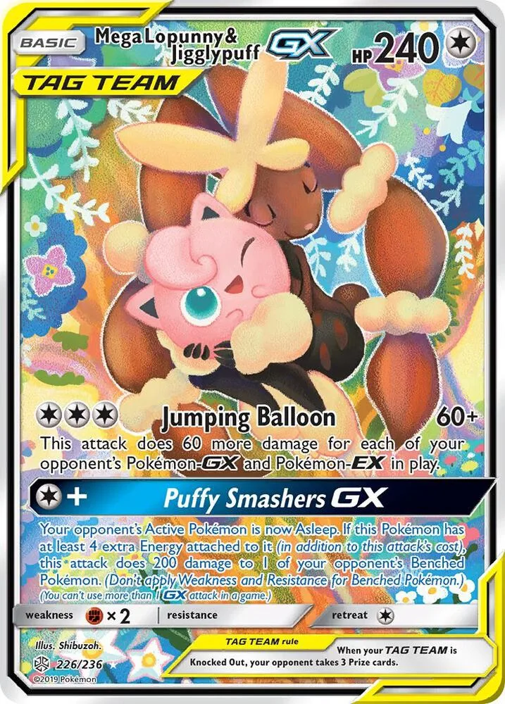 Mega Lopunny & Jigglypuff GX (Alternate Full Art) Holofoil card