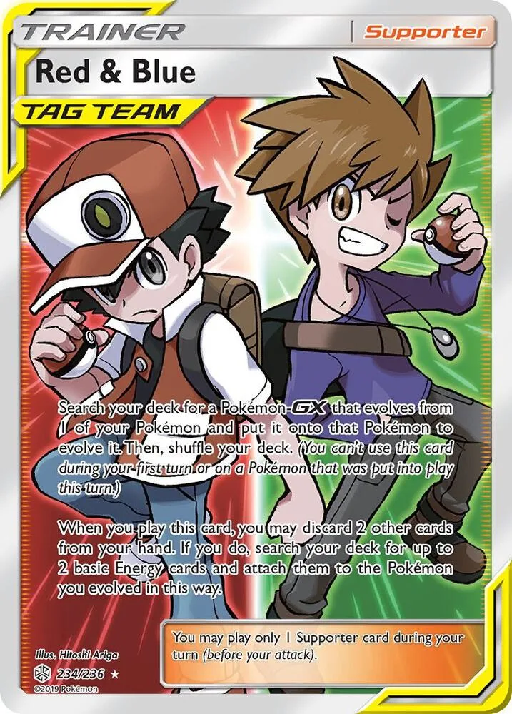 Red & Blue (Full Art) Holofoil card