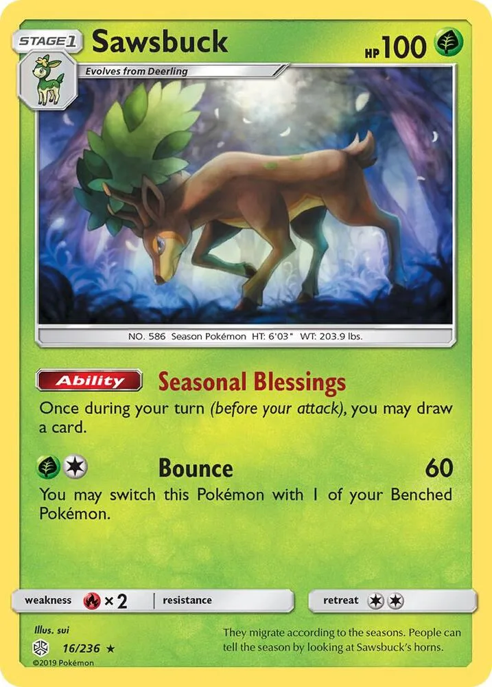 Sawsbuck card front