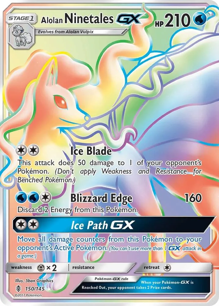 Alolan Ninetales GX (Secret) Holofoil card