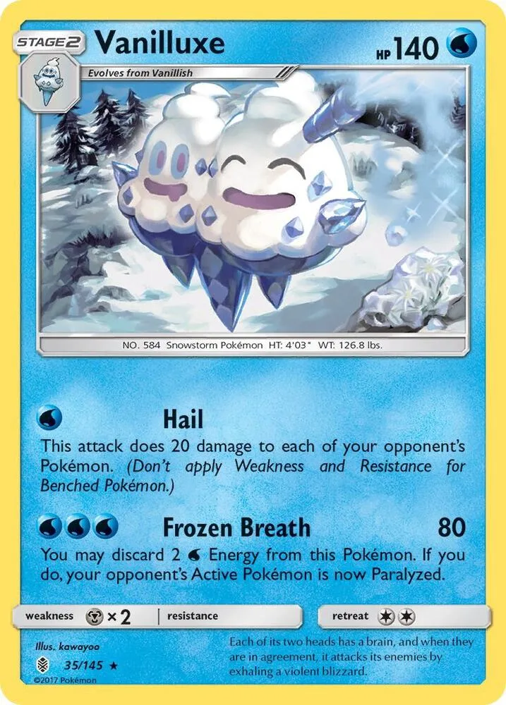 Vanilluxe card front