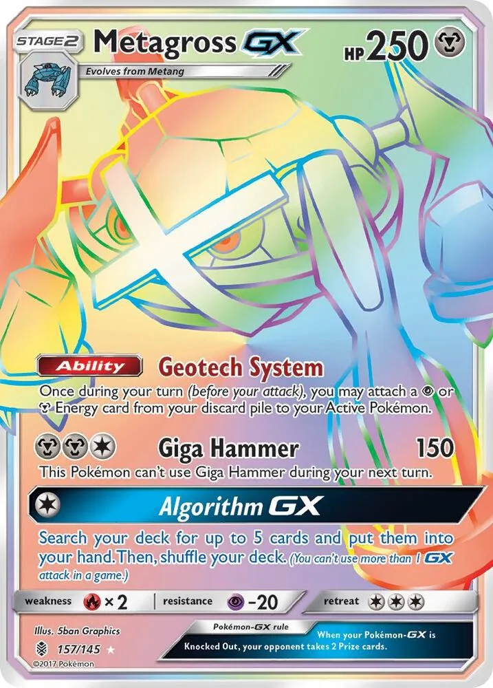 Metagross GX (Secret) Holofoil card
