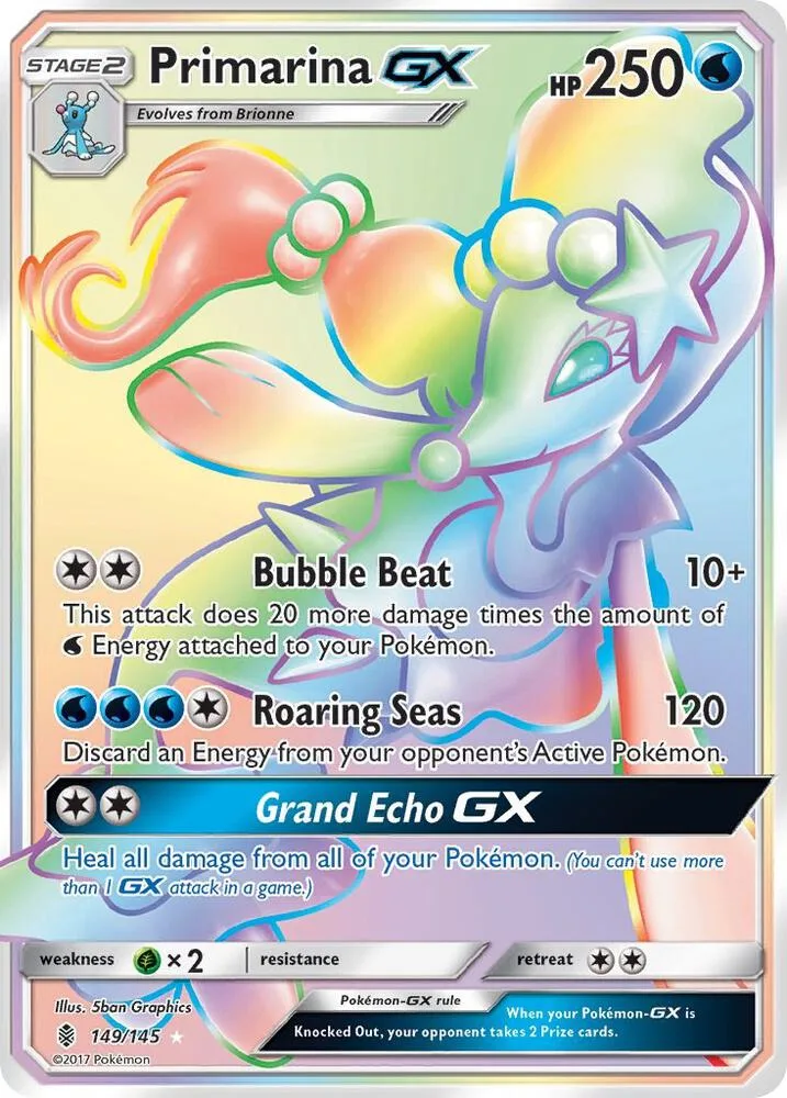 Primarina GX (Secret) Holofoil card