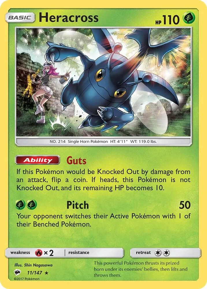 Heracross card front