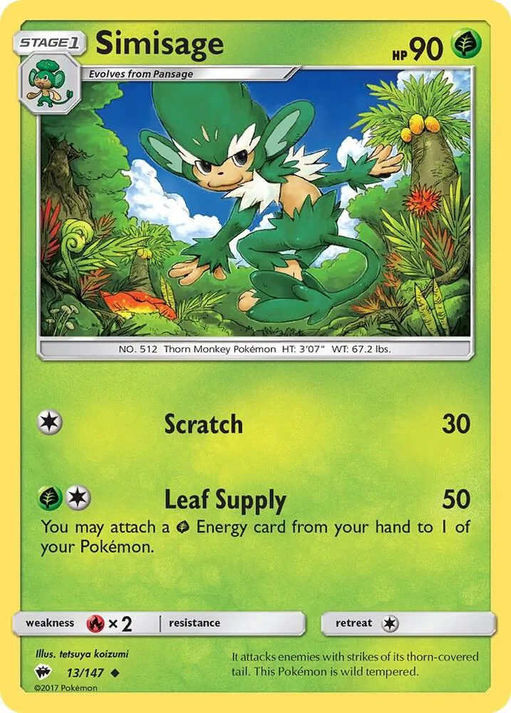 Simisage card front