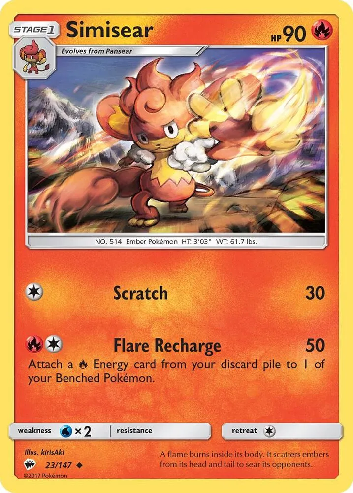 Simisear card front