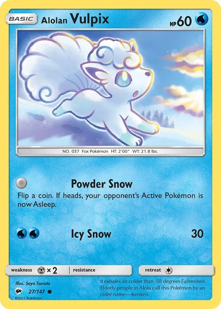 Alolan Vulpix card front