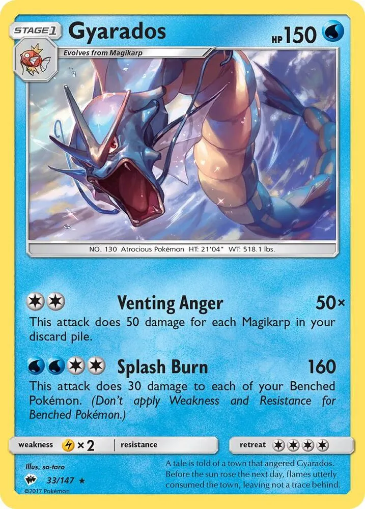 Gyarados card front