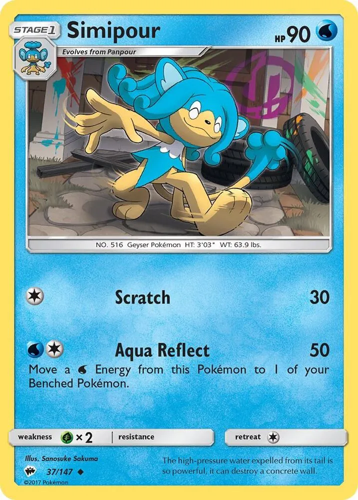 Simipour card front