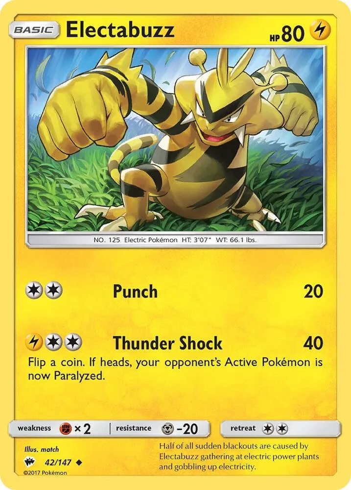 Electabuzz card front