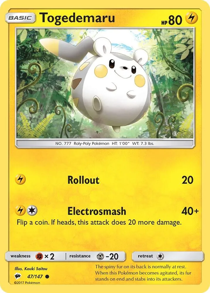 Togedemaru card front