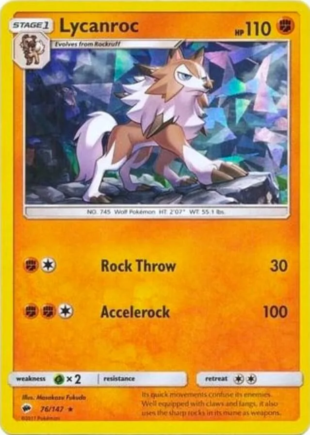 Lycanroc (Cracked Ice Holo) thumbnail