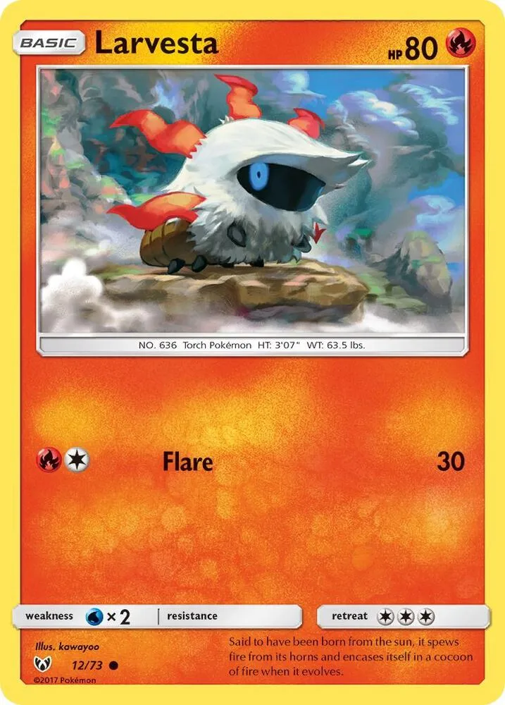 Larvesta card front