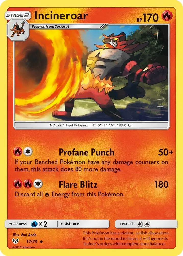Incineroar card front
