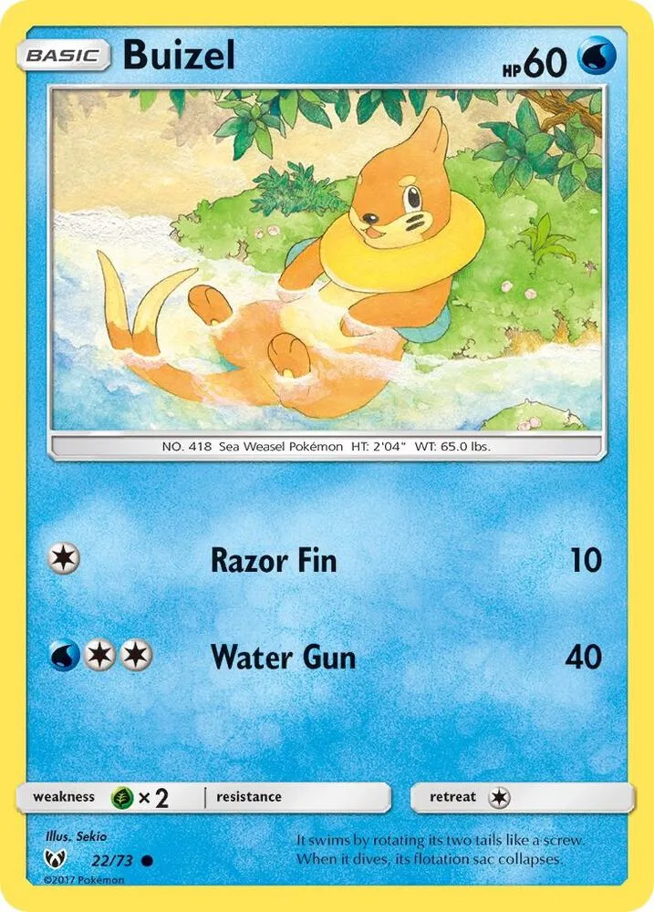 Buizel card front