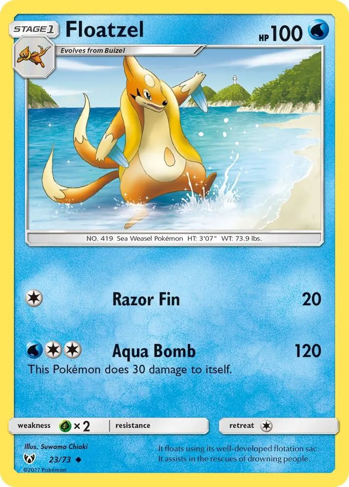 Floatzel card front