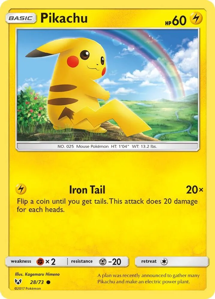 Pikachu card front