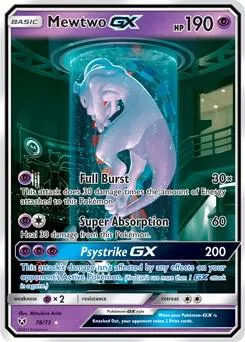 Mewtwo GX (Secret Shining) Holofoil card