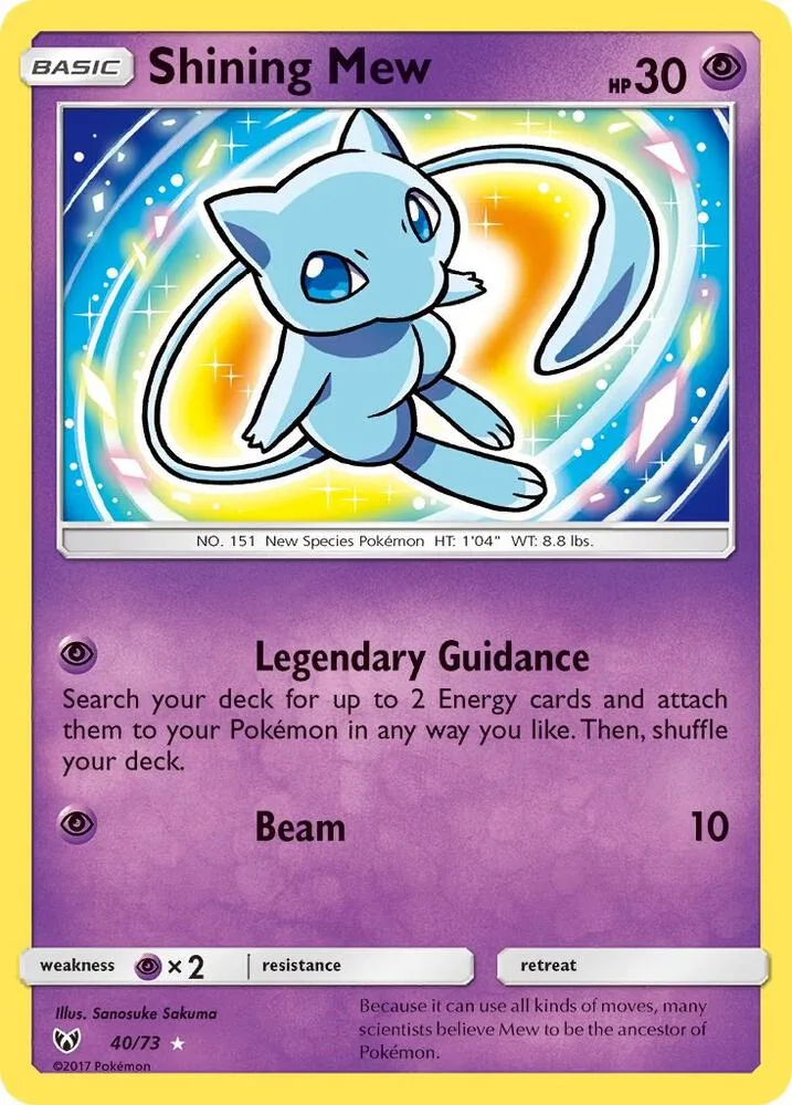 Shining Mew card front