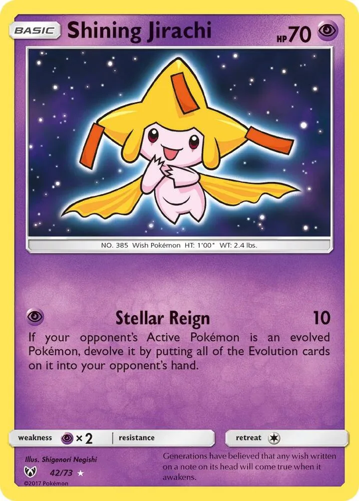 Shining Jirachi card front