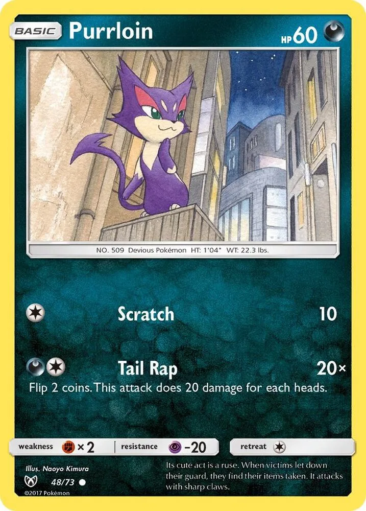 Purrloin card front