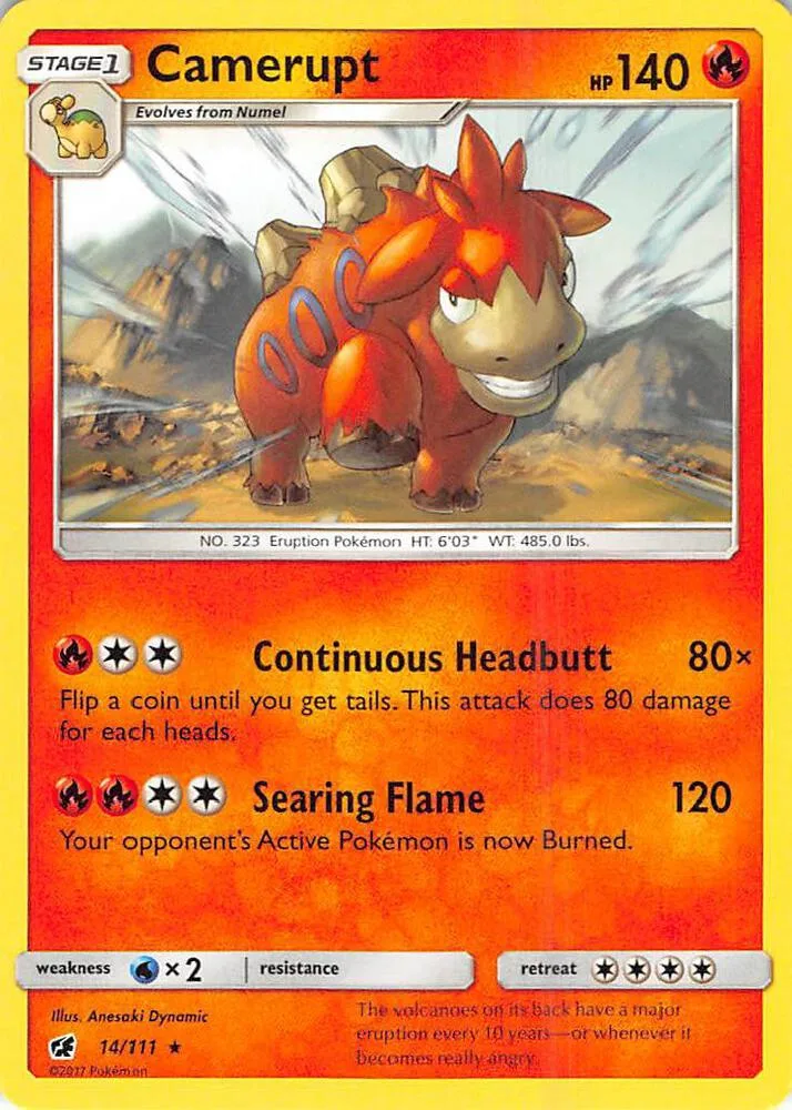 Camerupt card front