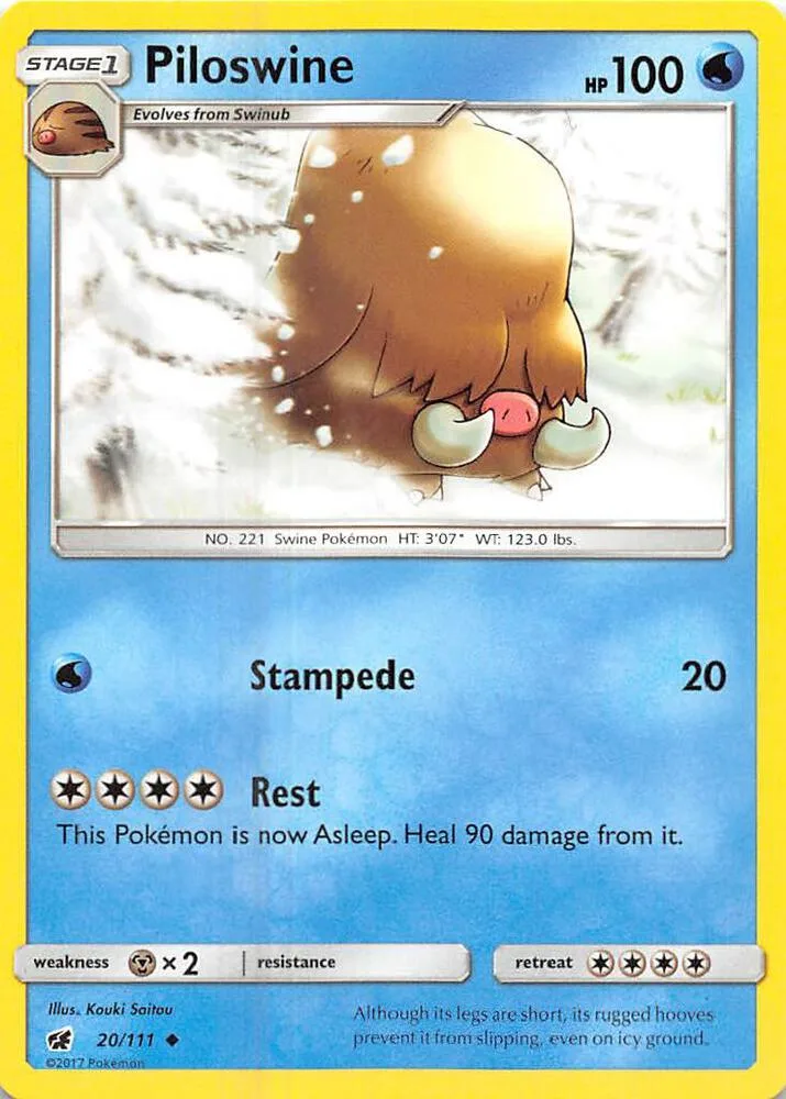 Piloswine card front