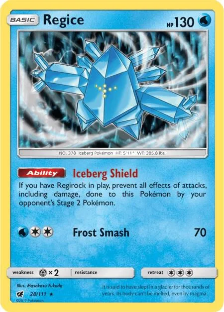 Regice card front