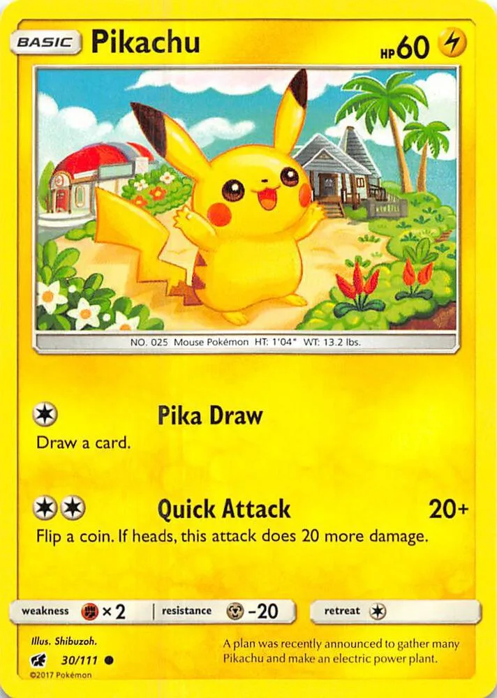 Pikachu card front
