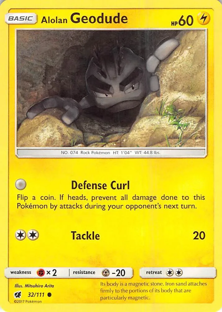 Alolan Geodude card front