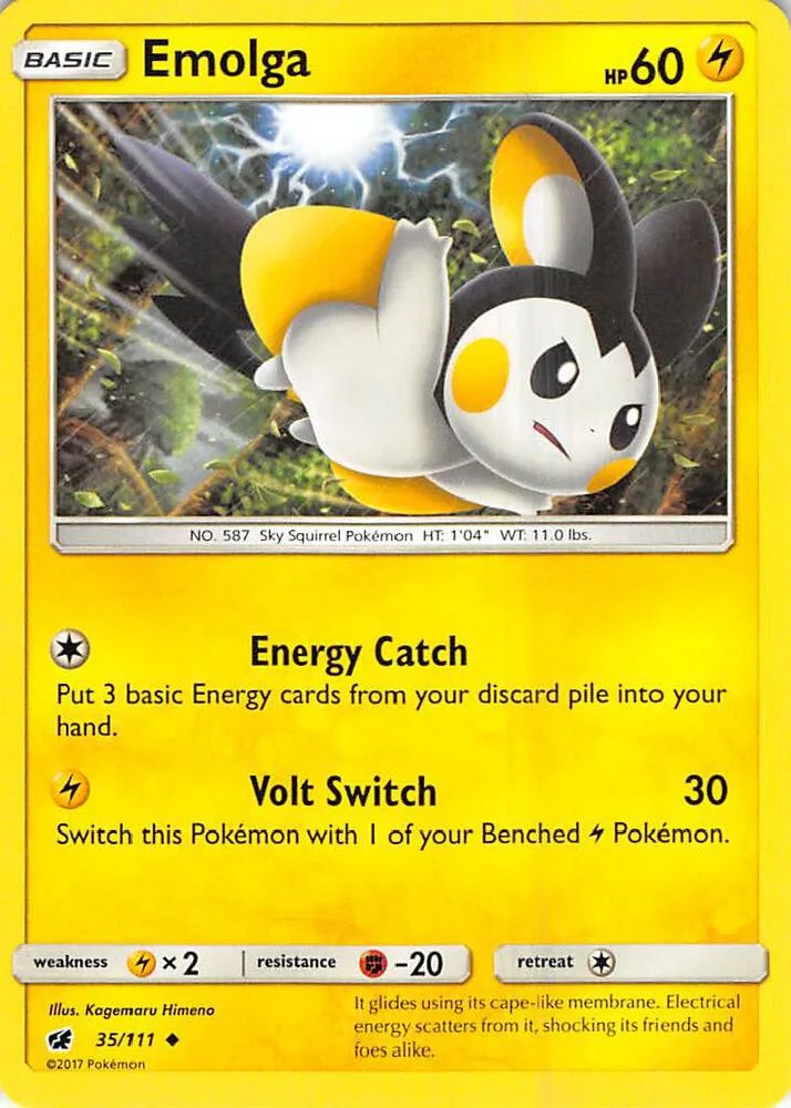 Emolga card front