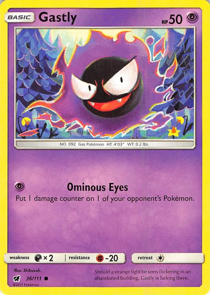 Gastly card front