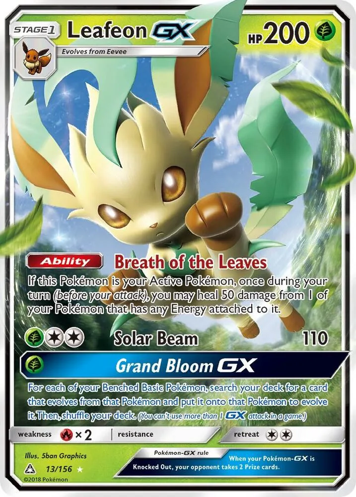 Leafeon GX card front