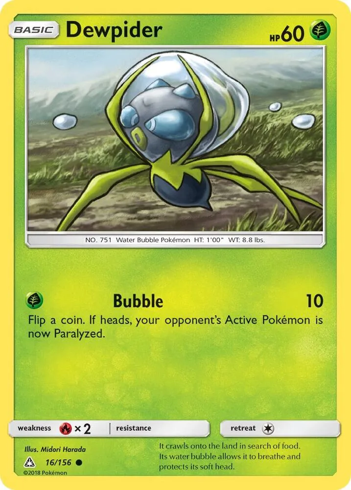 Dewpider card front
