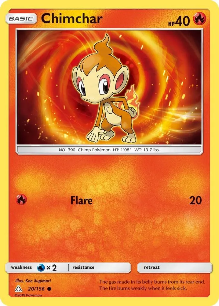 Chimchar card front