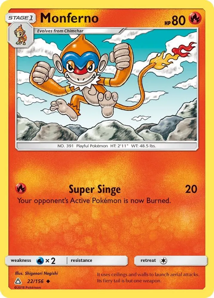 Monferno card front