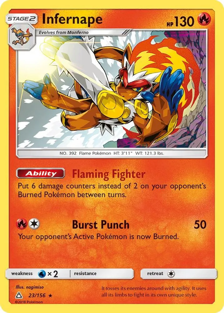 Infernape card front