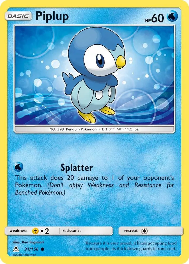 Piplup card front